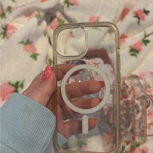 Transparent Glitter iPhone 15 Case